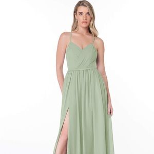 Azazie Cora Dusty Sage Size 4